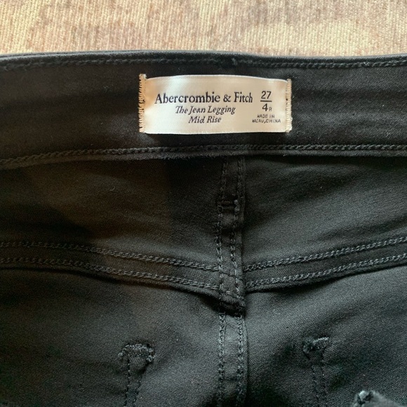 Abercrombie & Fitch Womens Black Jeans- Size 27 - Picture 2 of 3